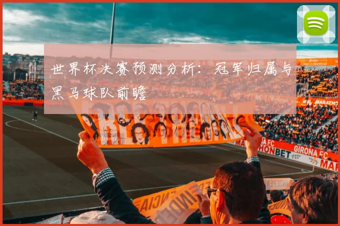 世界杯决赛预测分析:冠军归属与黑马球队前瞻